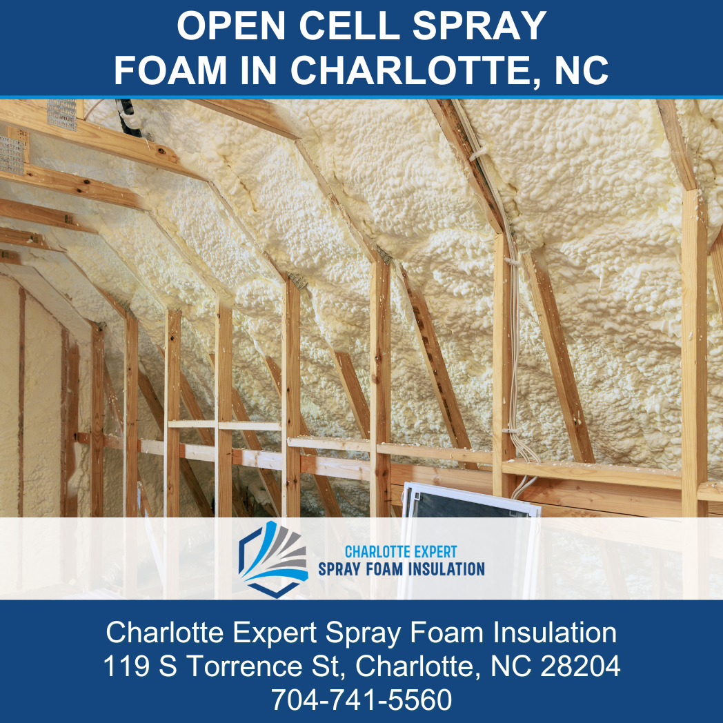 Open cell spray foam insulation service in University City, NC