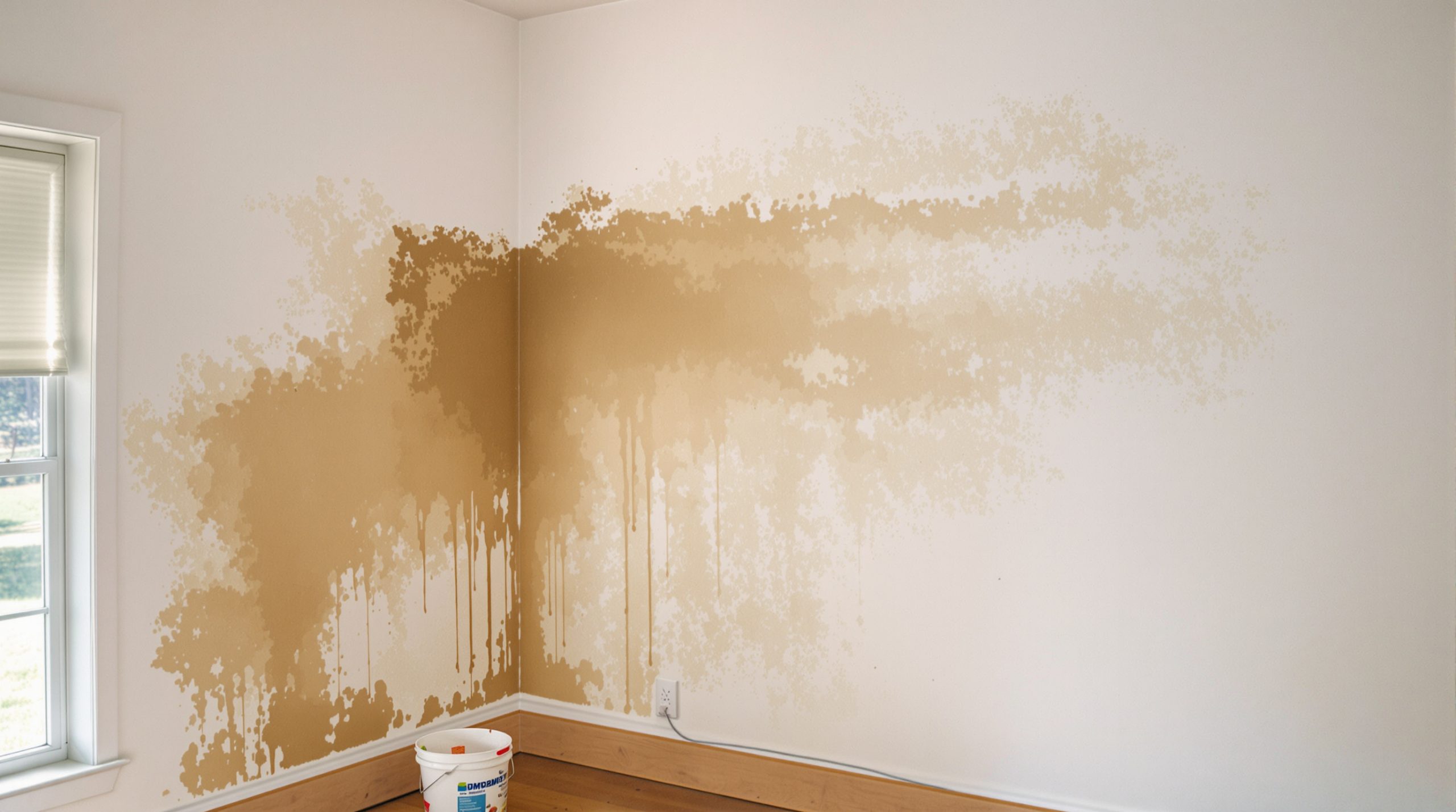 Water-stained ceiling below a roof leak in a North Carolina home